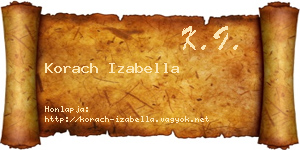 Korach Izabella névjegykártya